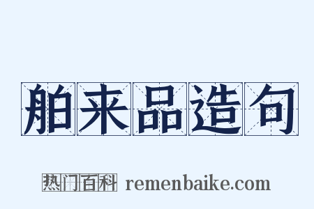 舶来品造句是什么意思的图片